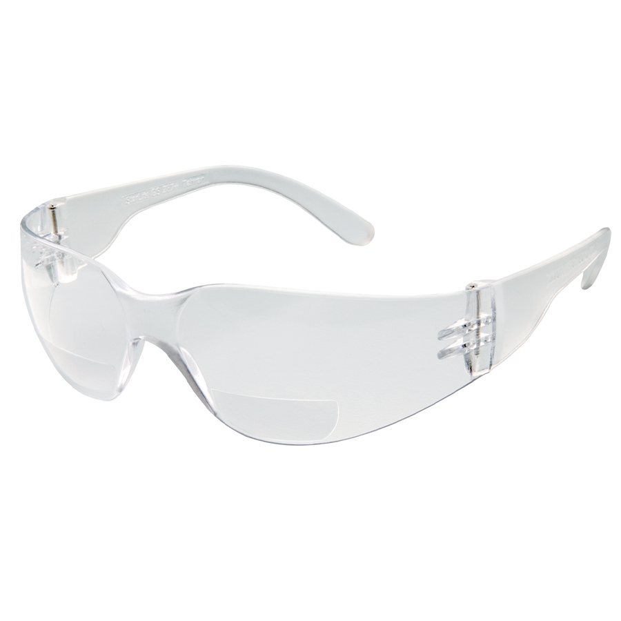 CLEAR FRAME/CLEAR LENS MAG 3.0 SAFETY GLASSES